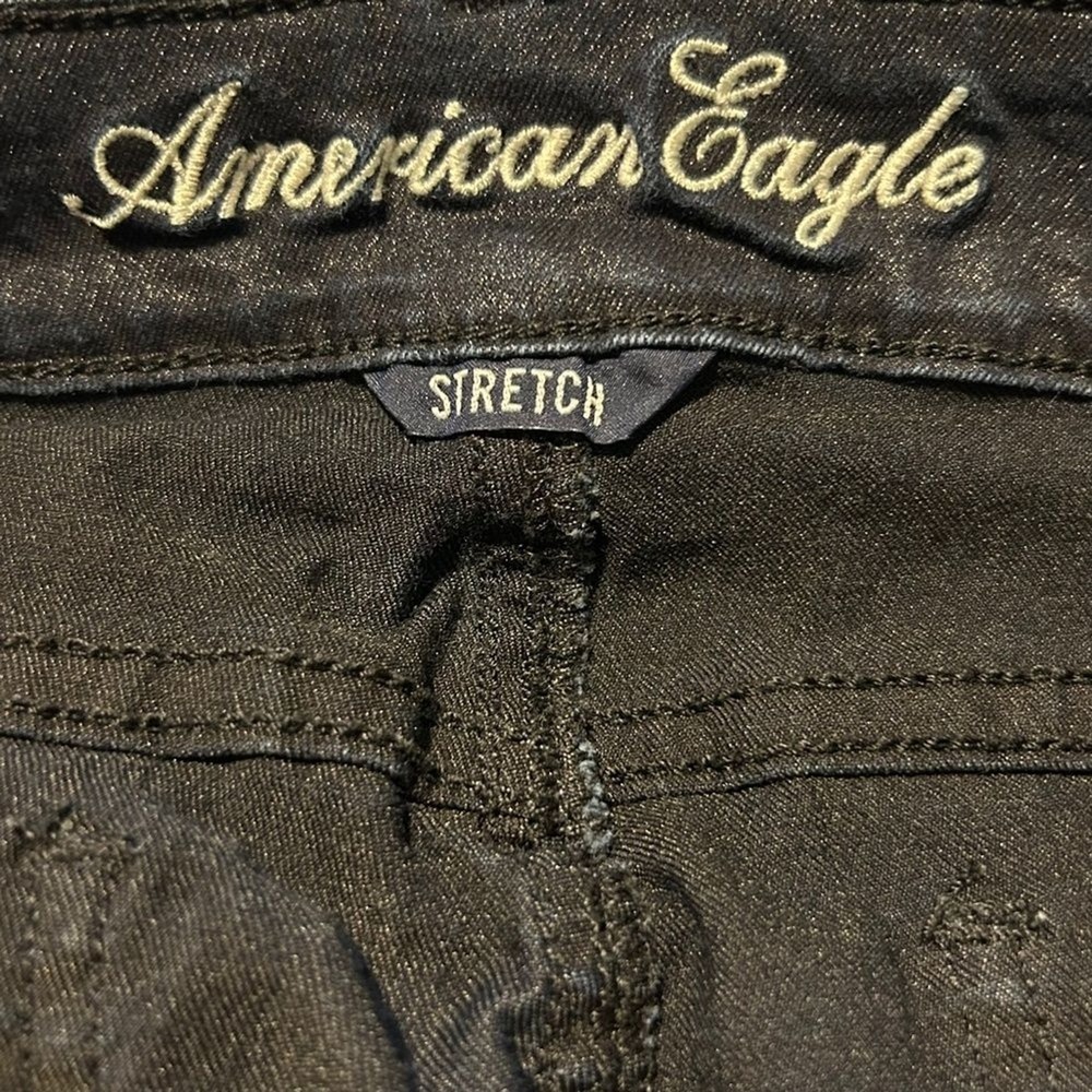 American Eagle Womens Black Stretch Jegging Size 4 Regular - Picture 6 of 7